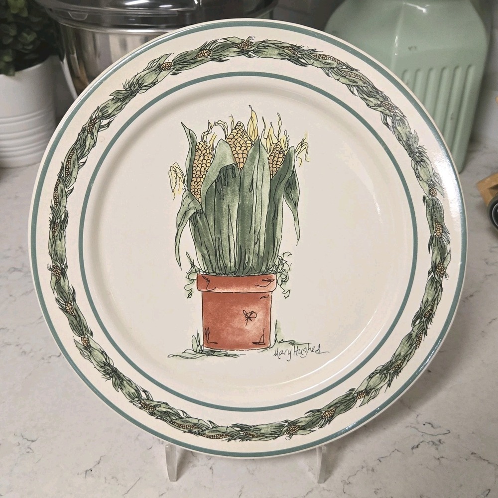 Vtg 1997 Otagiri Kitchen Garden Corn Dinner Plate Mary Hughes 10.25" Replacement